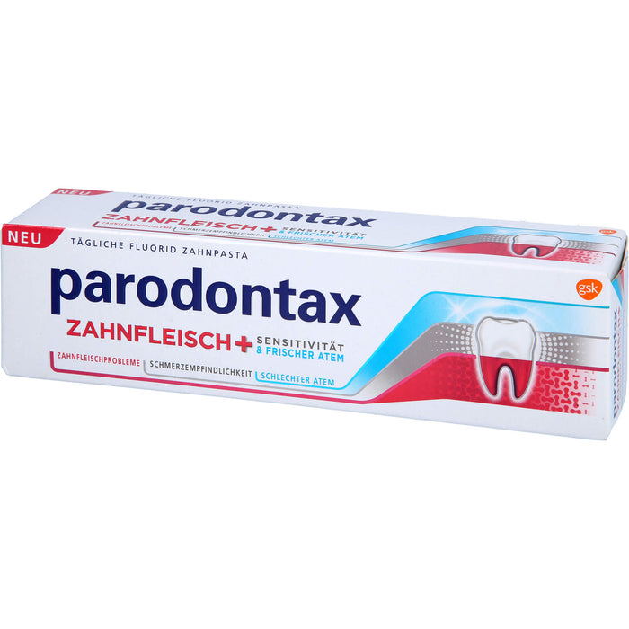 Parodontax Zahnfleisch Sensitivität & Frischer Atem tägliche Fluorid Zahnpasta, 75 ml Zahncreme