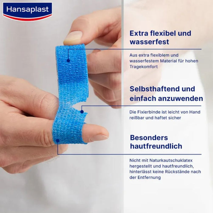 Hansaplast Selbsthaft. Fingerverband blau 5mx2,5cm, 1 St. Pflaster