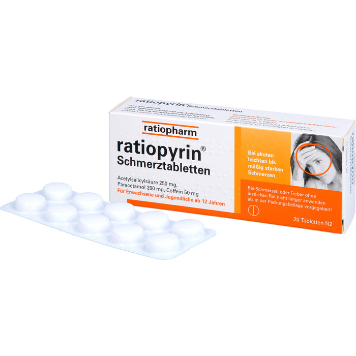 ratiopyrin  Schmerztabletten, 20 St. Tabletten