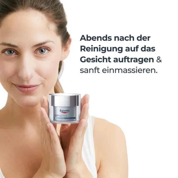 Eucerin Q10 Active Anti-Falten Nachtpflege Creme, 50 ml Creme