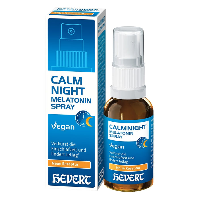 CalmNight Melatonin Spray verkürzt die Einschlafzeit und lindert Jetlag, 30 ml Lösung