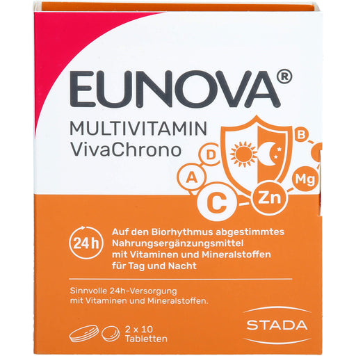 EUNOVA VivaChrono Tabletten 24-Stunden-Versorgung mit ausgewählten Vitaminen und Mineralstoffen, 10 St. Tagesportionen