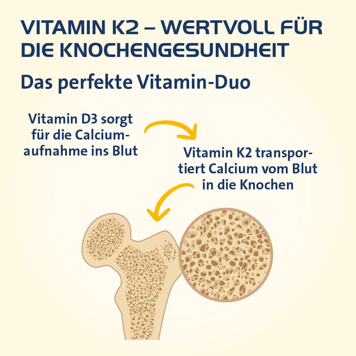 Vitamin K2 Hevert 100 µg für normale Knochen und Blutgerinnung, 60 St. Kapseln