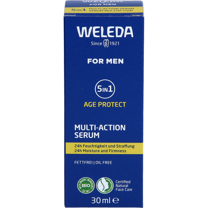 WELEDA For Men 5in1 Multi-Action Serum für 24h-Feuchtigkeit und straffe Haut, 30 ml Gel