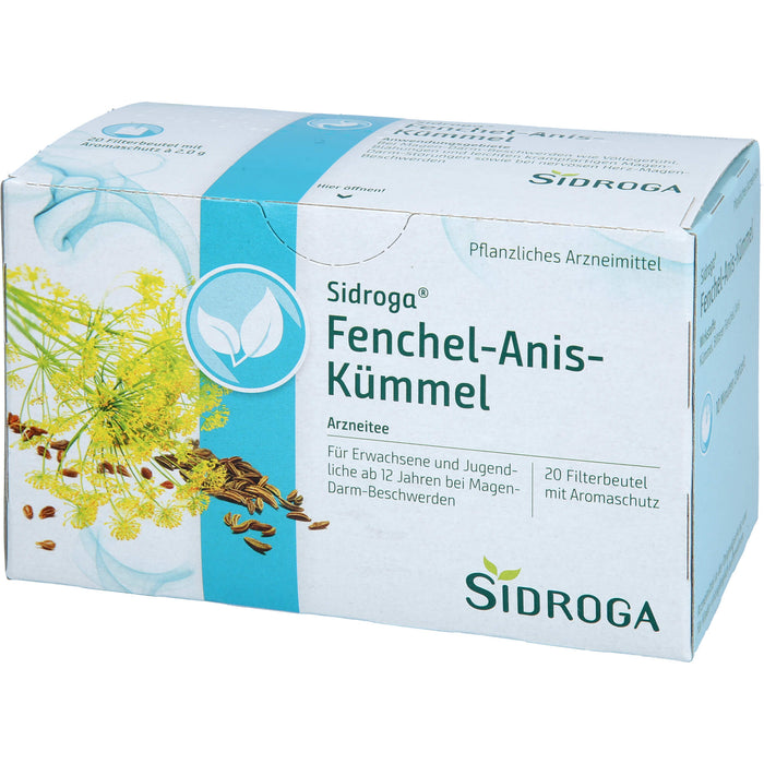 Sidroga Fenchel-Anis-Kümmel Arzneitee bei Magenbeschwerden, 20 St. Filterbeutel