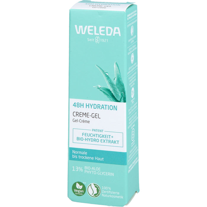 WELEDA 48H Intensive Hydration Creme-Gel für normale & trockene Haut, 30 ml Creme