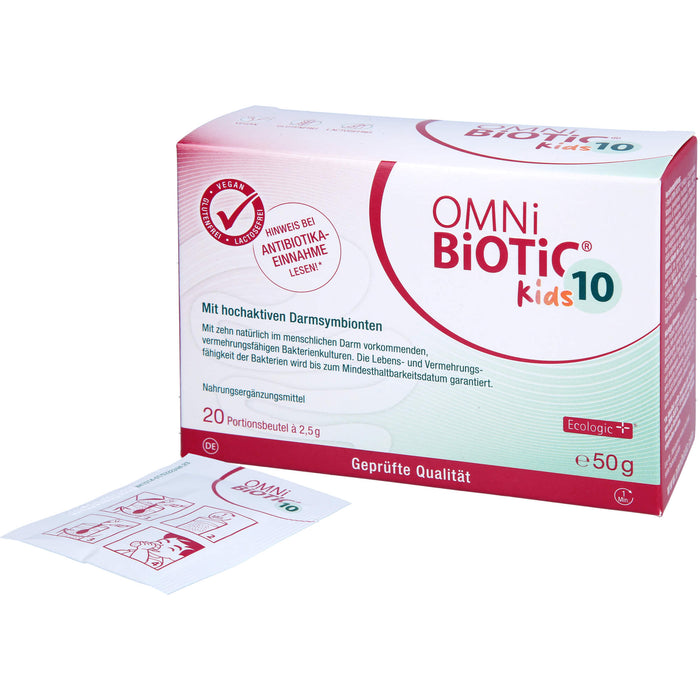OMNI BIOTIC 10 Kids Pulver mit hochaktiven Darmsymbionten, 20 St. Beutel