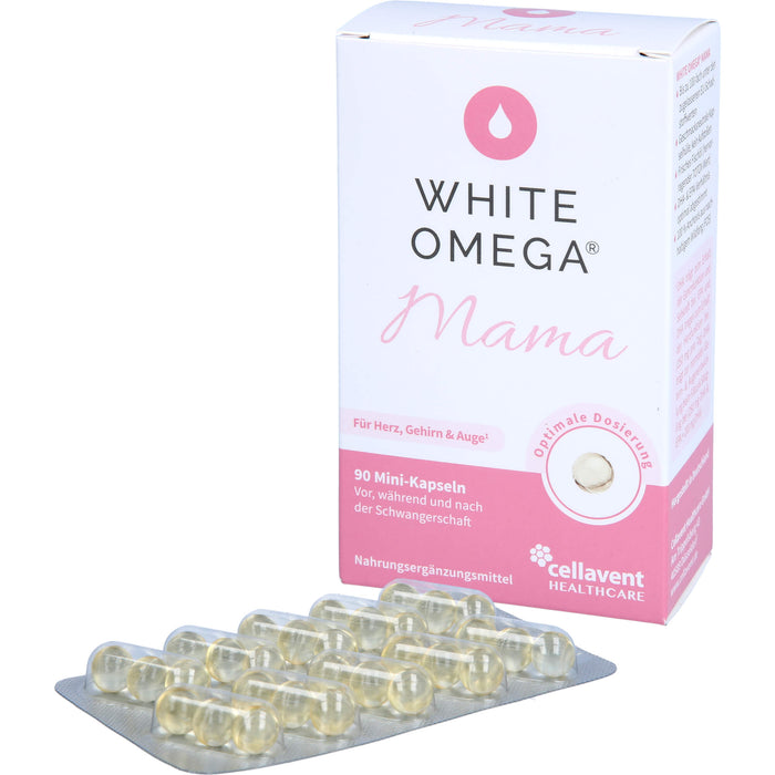 White Omega Mama Mini-Kapseln für Herz, Gehirn und Auge, 90 St. Kapseln