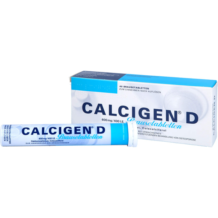 Calcigen D 600 mg/400 I.E. Brausetabletten, 40 St BTA