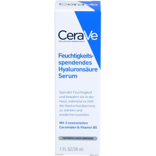 CeraVe feuchtigkeitsspendendes Hyaluronsäure Serum für trockene bis normale Haut, 30 ml Lösung