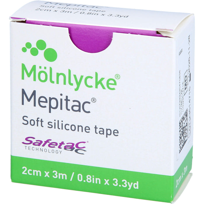 Mepitac 2 cm x 3 m sanfter, flexibler medizinischer Klebeverband in Rollenform, 1 St. Verband