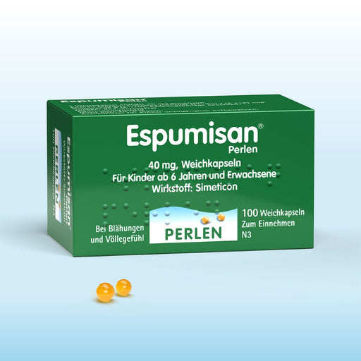 Espumisan Perlen Weichkapseln bei Blähungen und Völlegefühl, 100 St. Kapseln