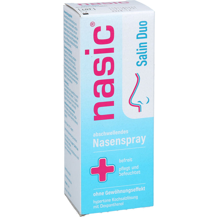 Nasic Salin Duo Nasenspray befreit, pflegt und befeuchtet, 15 ml Lösung
