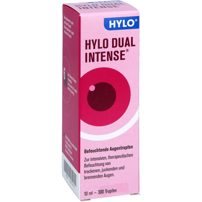HYLO DUAL intense befeuchtende Augentropfen bei trockenen, juckenden und brennenden Augen, 10 ml Lösung