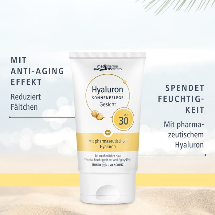 Medipharma Cosmetics Hyaluron Sonnenpflege Gesicht LSF 30, 50 ml Creme