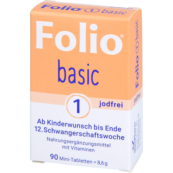 Folio 1 Basic jodfrei ab Kinderwunsch bis Ende 12.Woche, 90 St. Tabletten