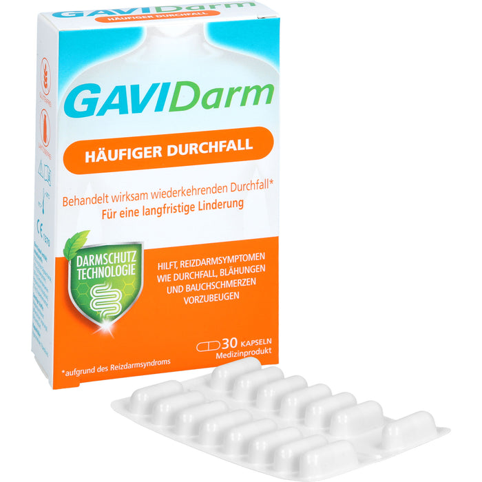 GAVIDarm Häufiger Durchfall Kapseln bei wiederkehrenden Darmbeschwerden, 30 St. Kapseln