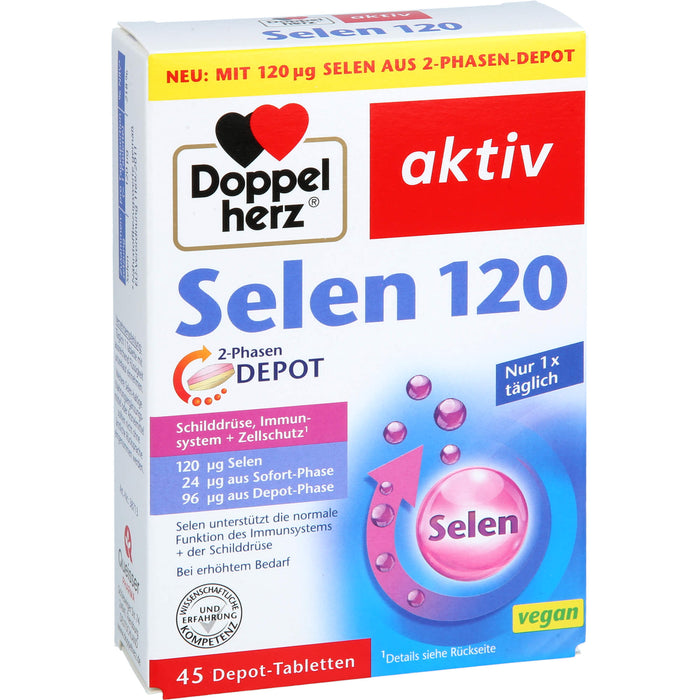 Doppelherz aktiv Selen 120 2-Phasen Depot-Tabletten, 45 St. Tabletten