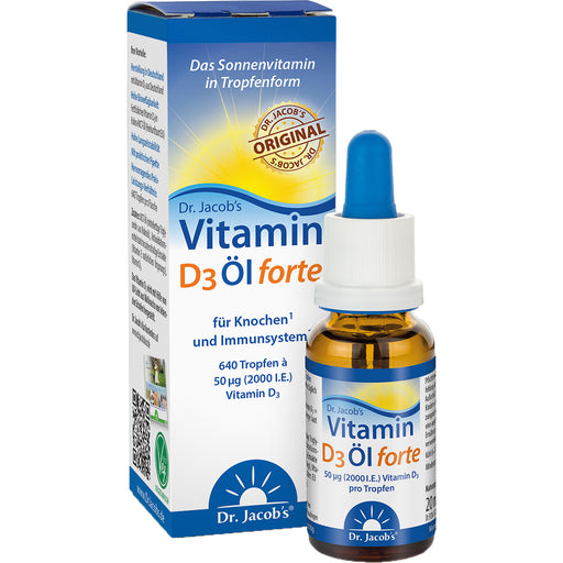 Vitamin D3 Öl forte 2000IE hochdosiert Dr. Jacob's, 20 ml Lösung