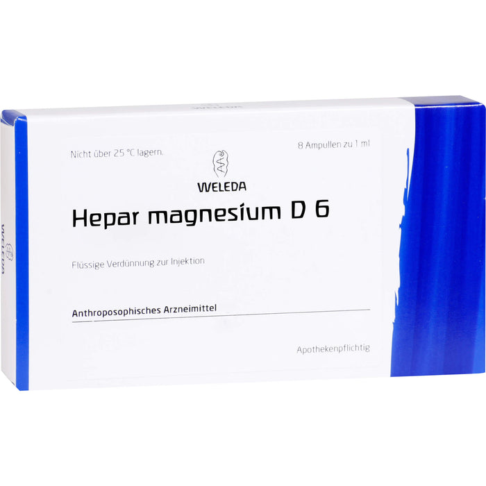 WELEDA Hepar Magnesium D6 flüssige Verdünnung bei Lebererkrankungen, 8 St. Ampullen