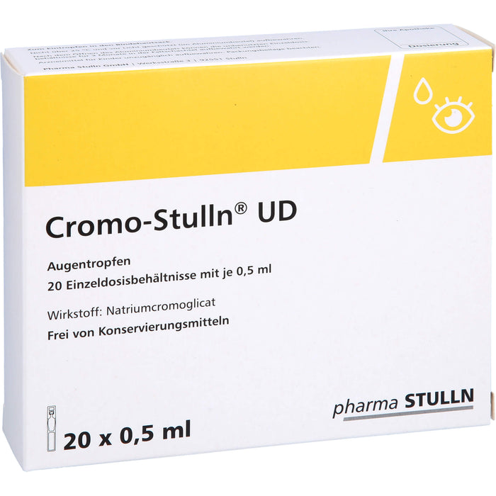Cromo-Stulln UD Augentropfen bei allergisch bedingter, akuter und chronischer Bindehautentzündung, 20 St. Lösung