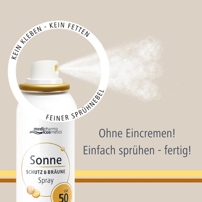 Medipharma Cosmetics Sonne Schutz & Bräune Bronze Spray LSF 50, 150 ml Lösung
