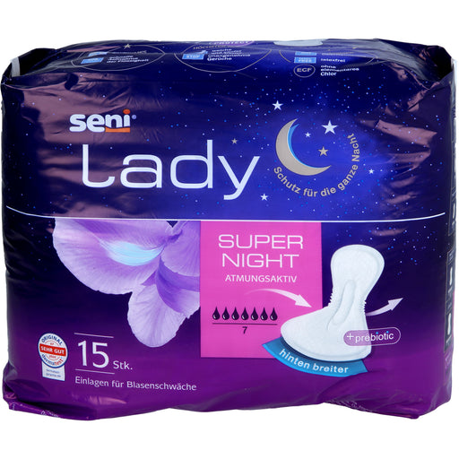 Seni Lady Super Night Inkontinenzeinlagen, 15 St. Einlagen