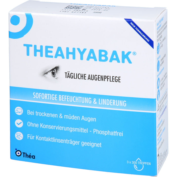 TheaHyabak Augentropfen zur täglichen Pflege bei trockenen Augen, 30 ml Lösung