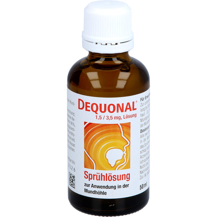 DEQUONAL Sprühlösung bei Entzündungen im Mund, 50 ml Lösung