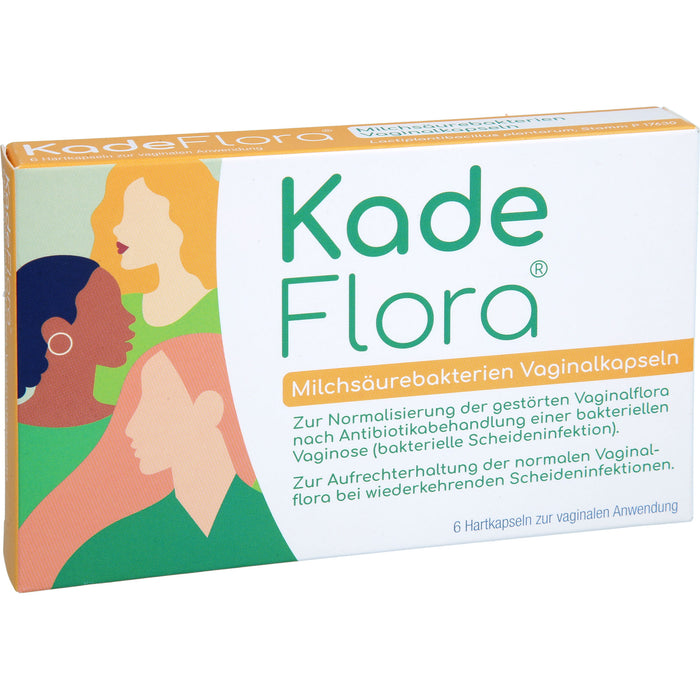 KadeFlora Milchsäurebakterien Vaginalkapseln zum Aufbau und Erhalt der Vaginalflora, 6 St. Kapseln
