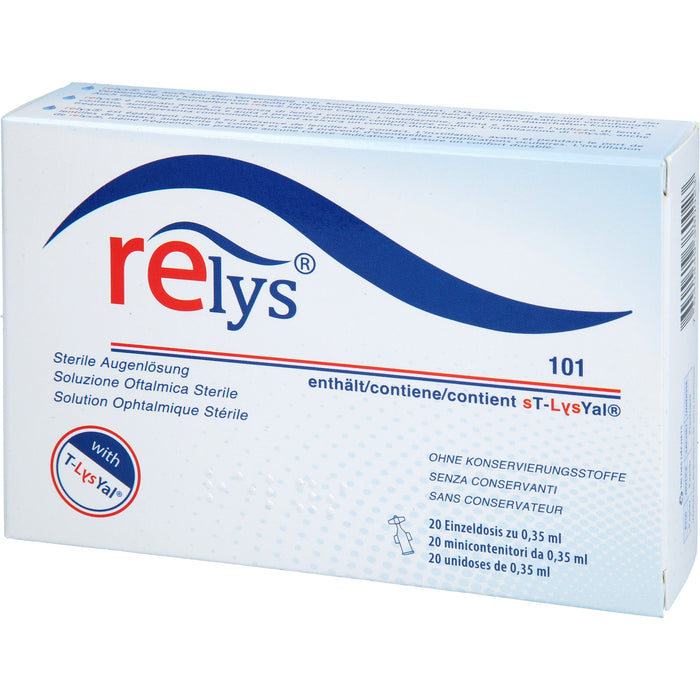 RELYS Augentropfen für tiefgehende Befeuchtung und Reizlinderung, 20 St. Einzeldosispipetten