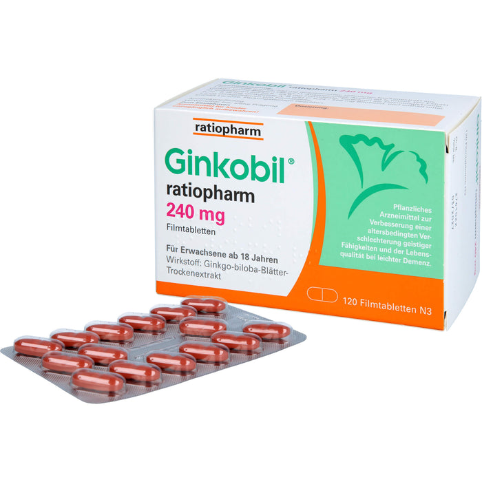 Ginkobil® ratiopharm 240 mg Filmtabletten, 120 St FTA