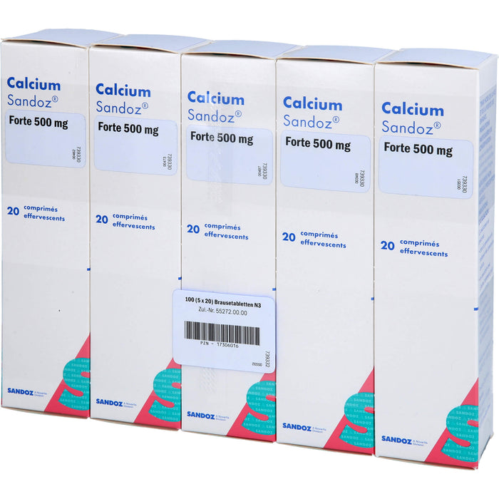 Calcium-Sandoz Forte 500 mg Emra Brausetabletten, 100 St BTA