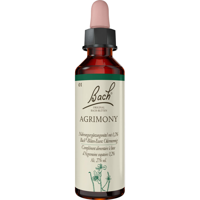 Bach Original Bach-Blüten Nr. 1 Agrimony Odermennig Tropfen, 20 ml Lösung