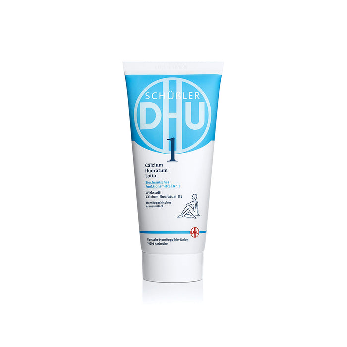 DHU Schüßler-Salz Nr. 1 Calcium fluoratum D4 – Das Mineralsalz des Bindegewebes, der Gelenke und Haut – das Original, 200 ml Lotion