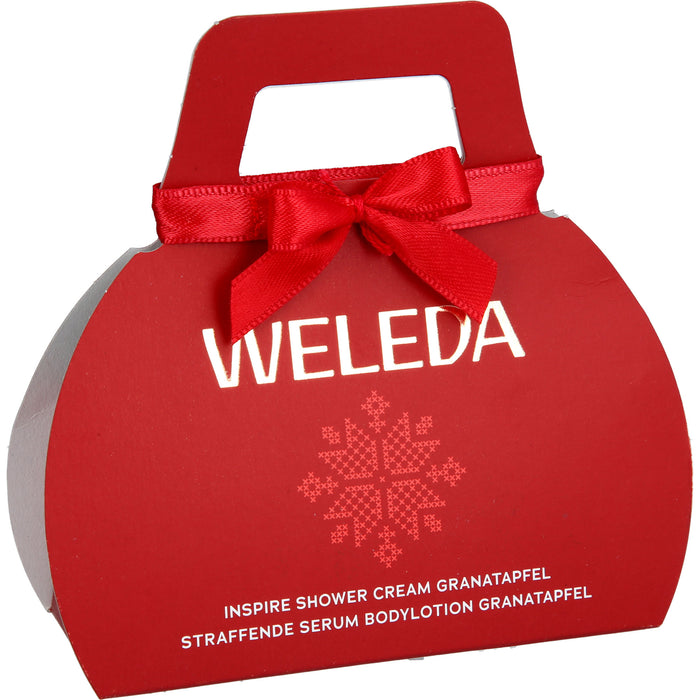 WELEDA Mini Geschenkset Granatapfel mit Inspire Shower Cream Granatapfel  und straffender Serum Bodylotion, 40 ml Creme