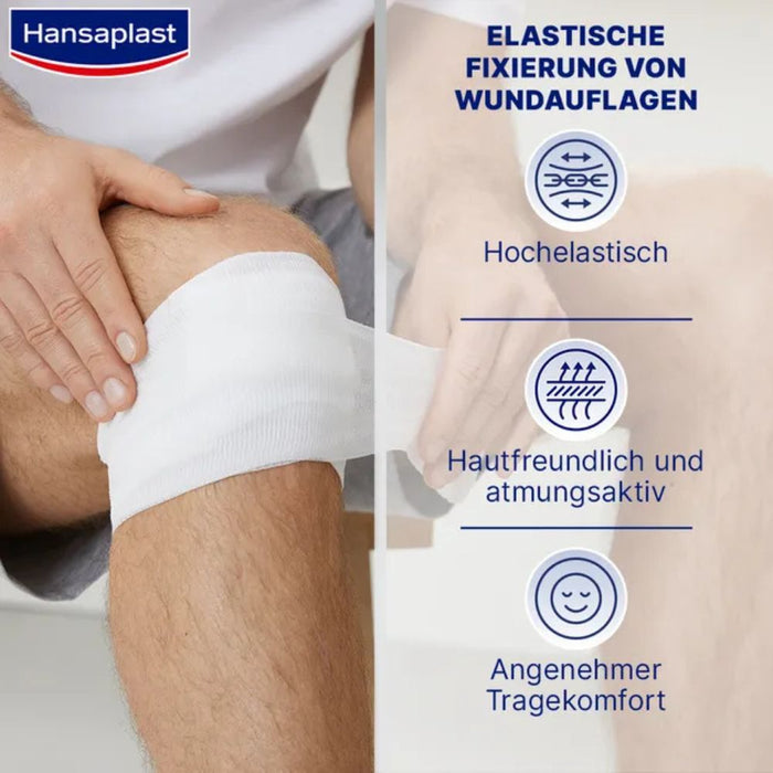 Hansaplast elastische Fixierbinde gekreppt 4 m x 8 cm, 1 St. Verband