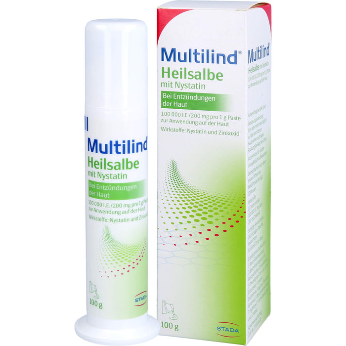 Multilind Heilsalbe mit Nystatin bei Entzündungen der Haut, 100 g Creme