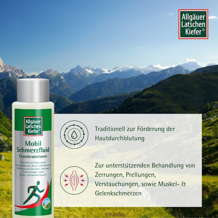 Allgäuer Latschenkiefer Mobil Schmerzfluid Franzbranntwein, 250 ml Lösung