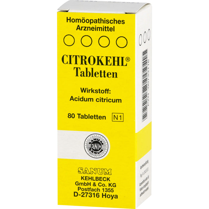 SANUM-KEHLBECK Citrokehl Tabletten, 80 St. Tabletten