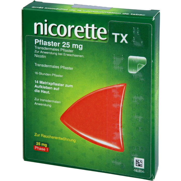 Nicorette TX kohlpharma Pflaster 25 mg, 14 St PFT