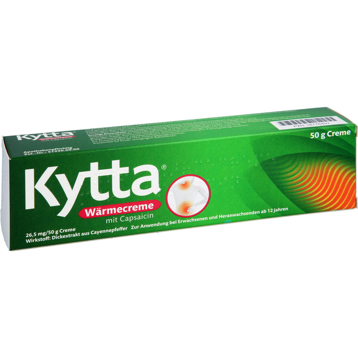 Kytta Wärmecreme mit Capsaicin gegen Muskelschmerzen & Verspannungen, 50 g Creme