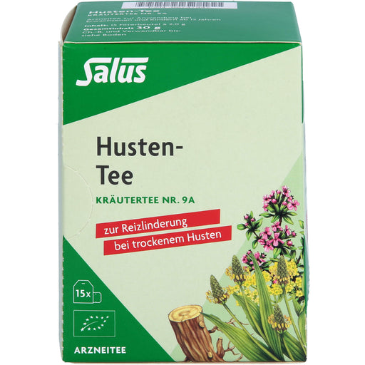 Salus Husten-Tee Kräutertee Nr. 9a zur Reizlinderung bei trockenem Husten, 15 St. Filterbeutel