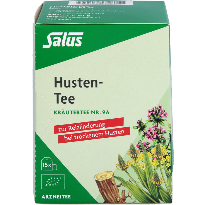 Salus Husten-Tee Kräutertee Nr. 9a zur Reizlinderung bei trockenem Husten, 15 St. Filterbeutel