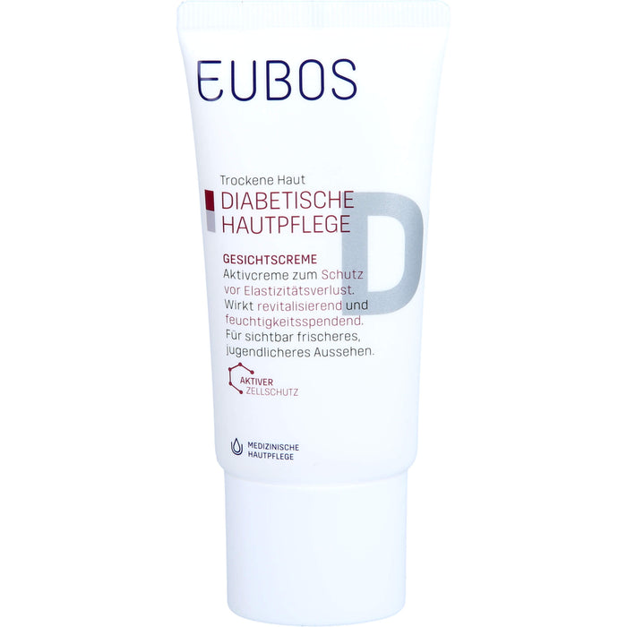 EUBOS diabetische Hautpflege Gesichtscreme für trockene Haut, 50 ml Creme