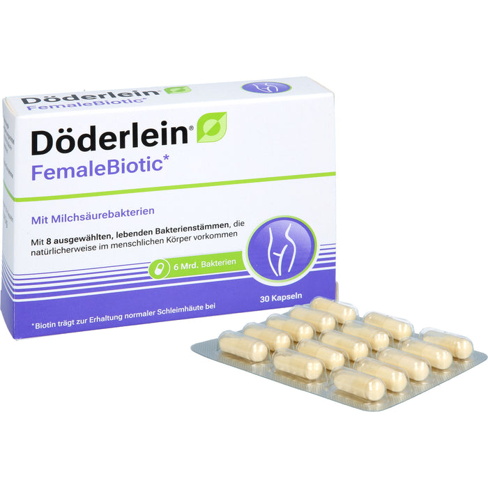 Döderlein Female Biotic Kapseln mit 8 ausgewählten Milchsäurebakterien-Stämmen, 30 St. Kapseln