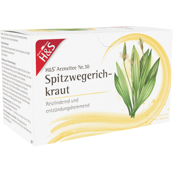 H&S Spitzwegerichkraut Nr. 30 reizlindernd und entzünungshemmend, 20 St. Filterbeutel