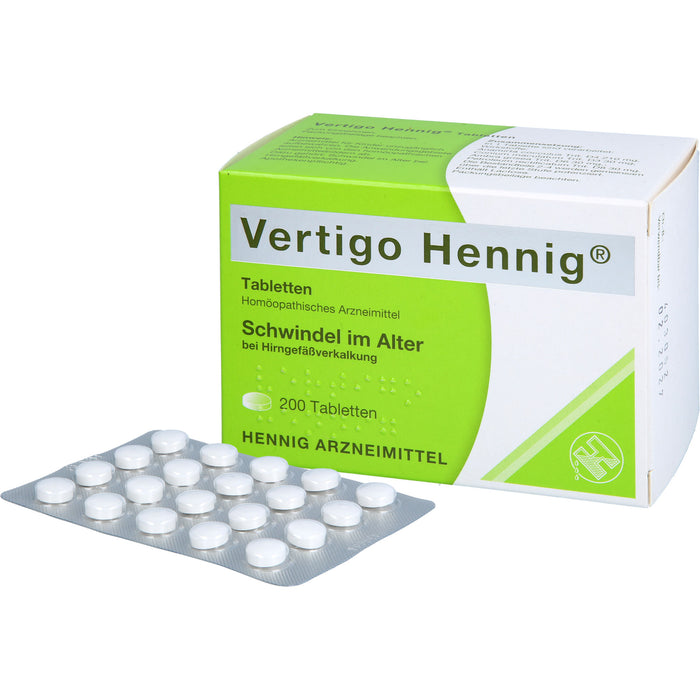 Vertigo Hennig Tabletten bei Schwindel im Alter, 200 St. Tabletten