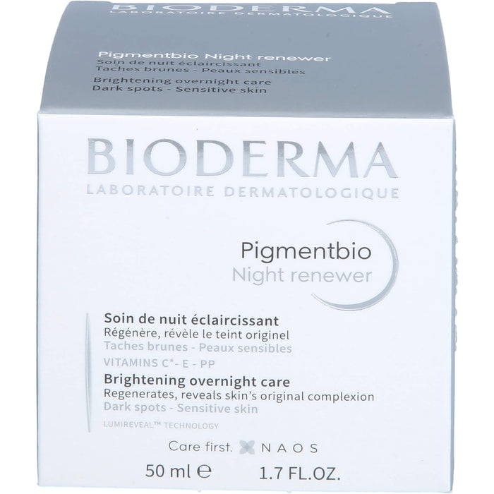 BIODERMA Pigmentbio Night Renewer aufhellende Nachtcreme für zu Pigmentflecken neigende Haut, 50 ml Creme