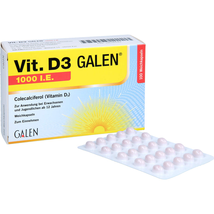 VIT. D3 Galen 1000 I.E. Weichkapseln, 100 St. Kapseln